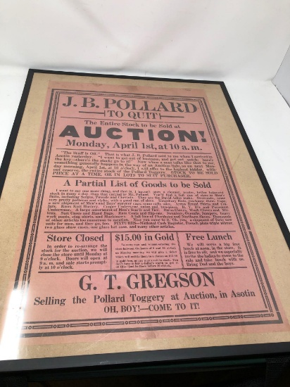 Vintage Auction Sale Bill