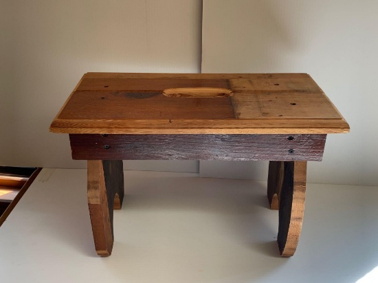 Home made wood craft stool