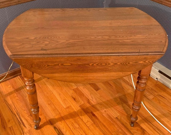 Oak Drop Leaf Extension Table