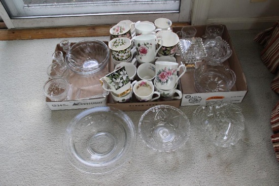 China and Clear Glass Dishes