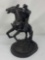Vintage Reproduction Bronze Cowboy on Rearing Horse