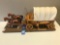 Horse Drawn Covered Wagon and Horse Team Model