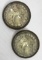 Pair of Bridle Rosettes, Bucking Horse