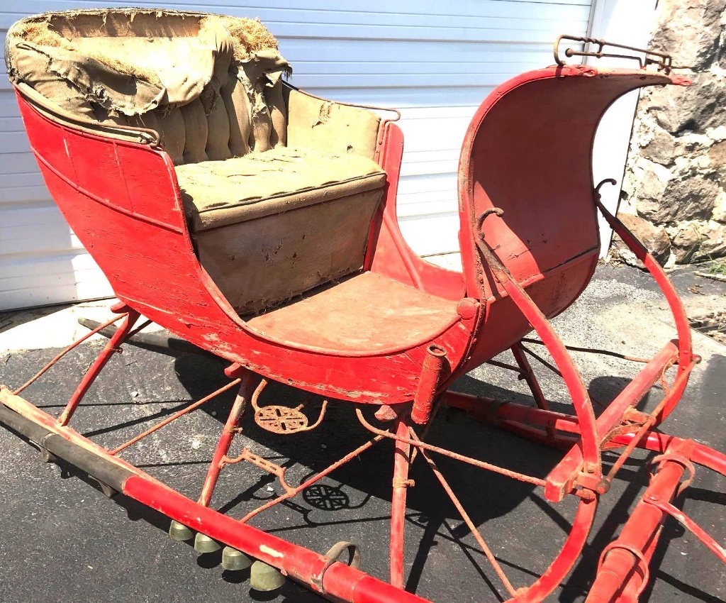 Antique Portland Cutter Sleigh With Shafts Art Antiques Antique Portland Cutter Sleigh With