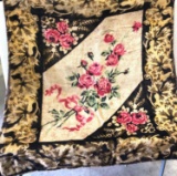 Carriage or Sleigh Robe, Floral Pattern