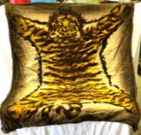 Carriage or Sleigh Robe, Tiger Rug Pattern, One Glass eye