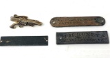 Carriage Maker Tags, Six Shooter Tie Clip