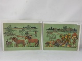 Two Country Scene Prints