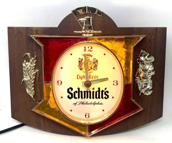 Schmidt's Light Up Clock Advertisement