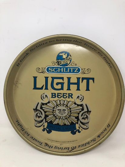 Schlitz Light Beer Advertising Tray