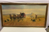 Stagecoach Print on board