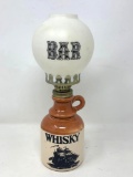 Whiskey Jug Oil Lamp with Bar globe