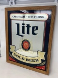 Miller Lite Beer Mirror Advertisement