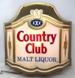Country Club Malt Liquor Light Up Advertisement