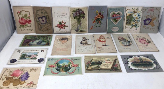 Vintage Birthday Postcards