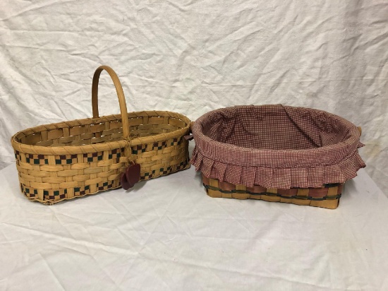 Bread and Egg Baskets, Wood Handles