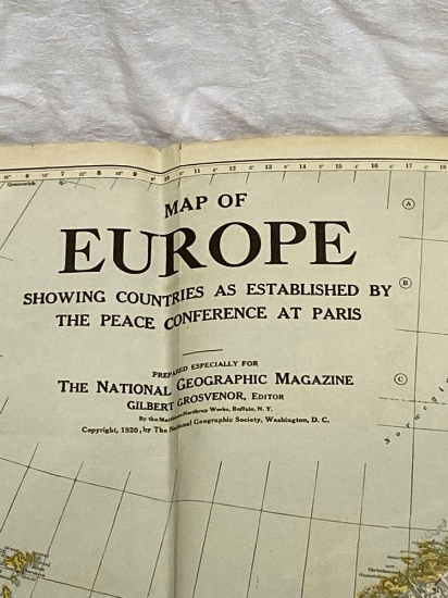 Historical Map of Europe, copyright 1920