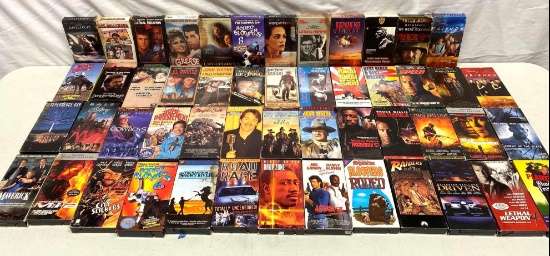 Collection of 51 VHS Movie Tapes