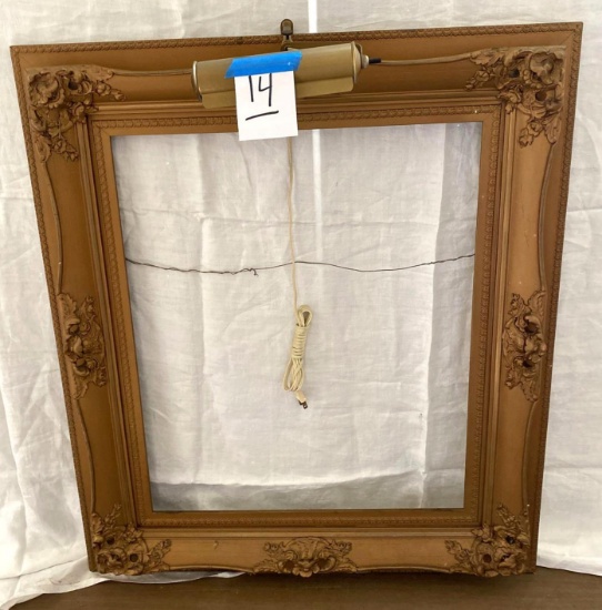 Large Ornate Decorated Frame with portrait light