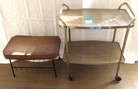 Vintage Stool and Cart