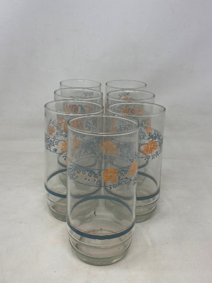 Clear glass drink glasses