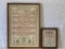 2 Framed Contemporary Cross Stitch Samplers