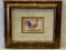 Framed Printed Tile Art Depicting Rooster