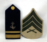 U. S. Marine Corps and Navy Rank Chevron and Shoulder Board