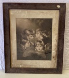 Framed print of Cherubs in Clouds