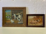 2 Framed Dog Prints, Jack Russells and Setters