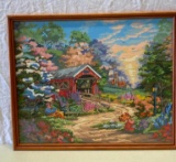 Framed Scene of Covered Bridge