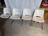 White IKEA Snille Desk Chairs