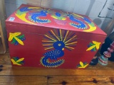 Folk Art Decorated Storage Box