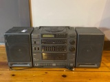 Digital Portable CD, Dual Cassette Recorder, Stereo Receiver System