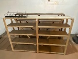 Two Wooden Shelving Units