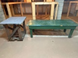 Two Wooden Work Tables