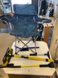 Folding Camp Chair and Several Car Cleaning Brushes