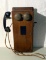 Antique Oak Case Crank Phone