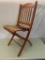 Antique Folding Wooden Camp Chair