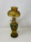Vintage Multi Color Decorated Oil Lamp
