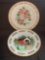 Mid Century Anchor Hocking Plates with Hand Painted Scenes