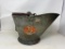 Antique Vintage Galvanized Coal Bucket, Swivel Handle