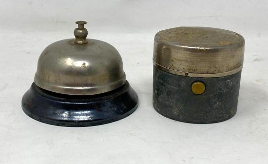 Early 1900's, (German Navy) Travel Ink Well, Store Counter Bell