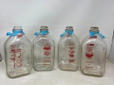 Vintage Glass Cloister Dairy Bottles