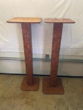 Hand Crafted Wooden Candle/Plant Stands