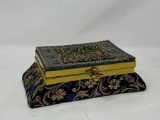 Vintage Tapestry Ladies Jewelry Box