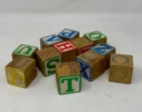 Vintage Wooden Alphabet Blocks