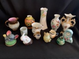 Porcelain, Gold Luster, other Vases, and Figurines