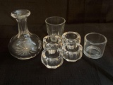 Clear Glass Decanter, Glass Salts