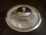 Vintage Vegetable Tray Covered Dip Holder